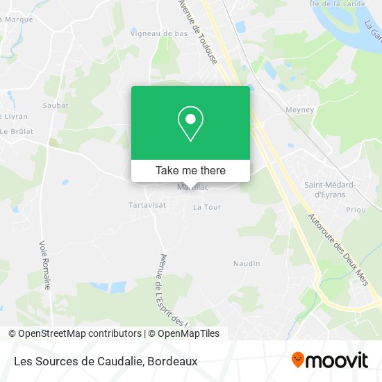 Les Sources de Caudalie map