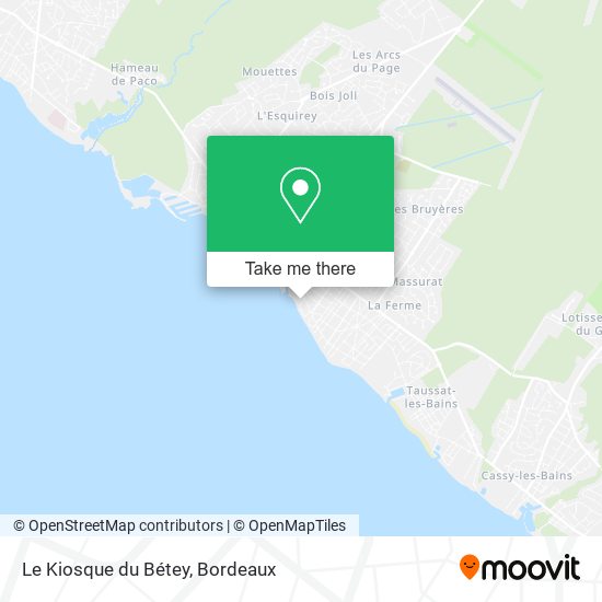 Le Kiosque du Bétey map