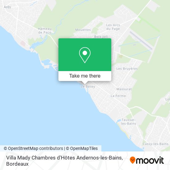 Villa Mady Chambres d'Hôtes Andernos-les-Bains map