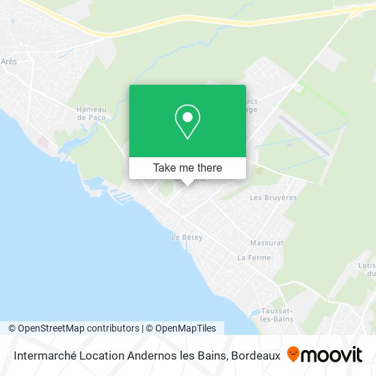 Intermarché Location Andernos les Bains map