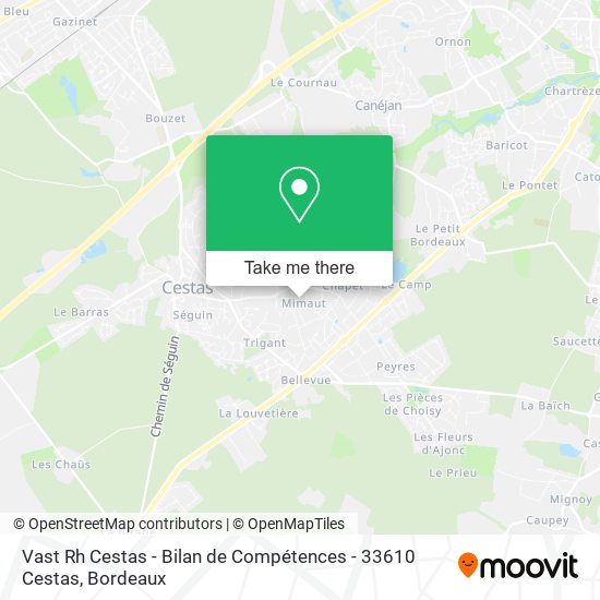 Vast Rh Cestas - Bilan de Compétences - 33610 Cestas map