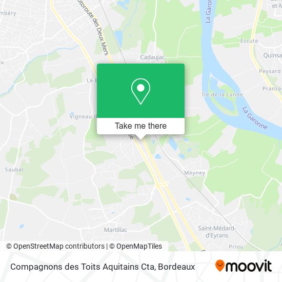 Compagnons des Toits Aquitains Cta map
