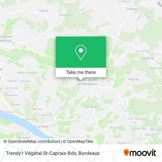 Trendy'r Végétal St-Caprais-Bdx map
