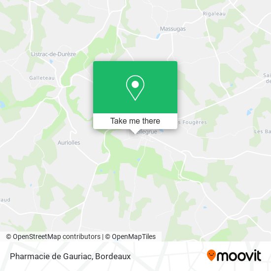 Mapa Pharmacie de Gauriac