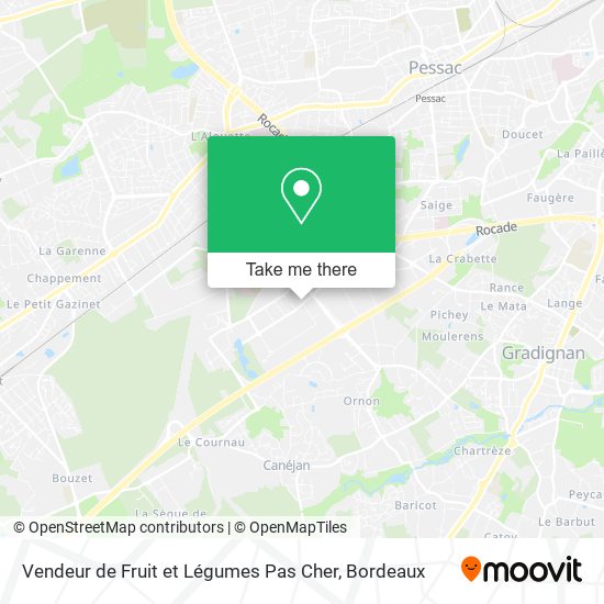 Vendeur de Fruit et Légumes Pas Cher map