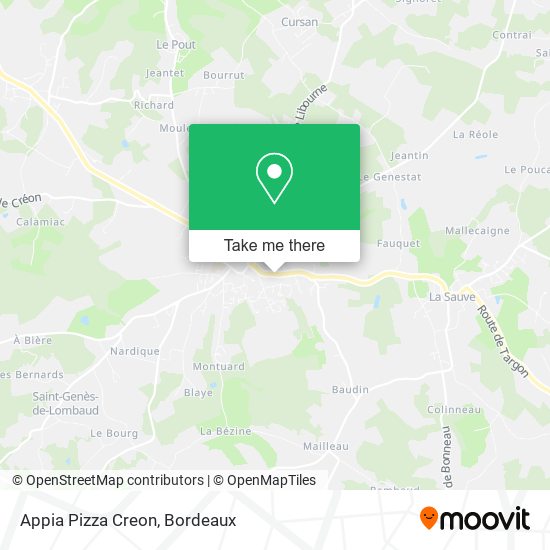 Appia Pizza Creon map