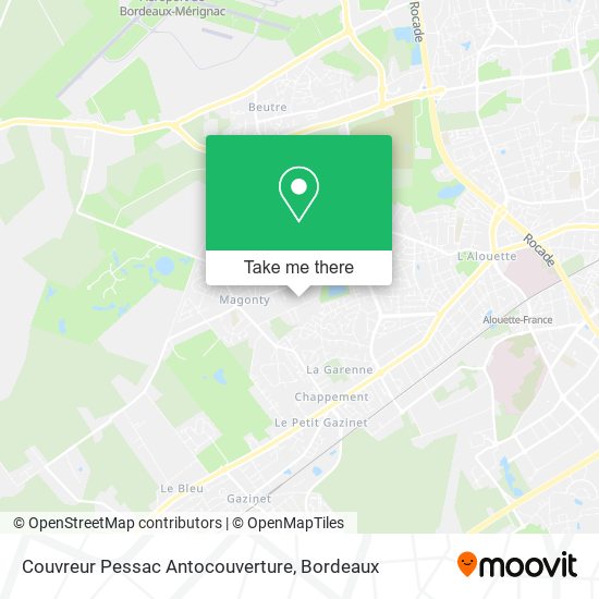 Couvreur Pessac Antocouverture map