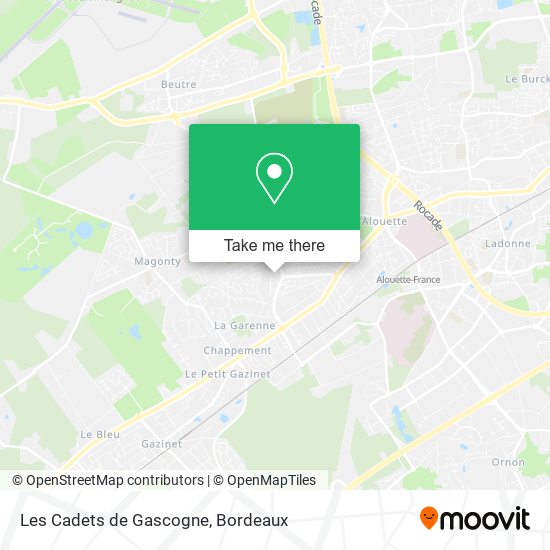 Les Cadets de Gascogne map