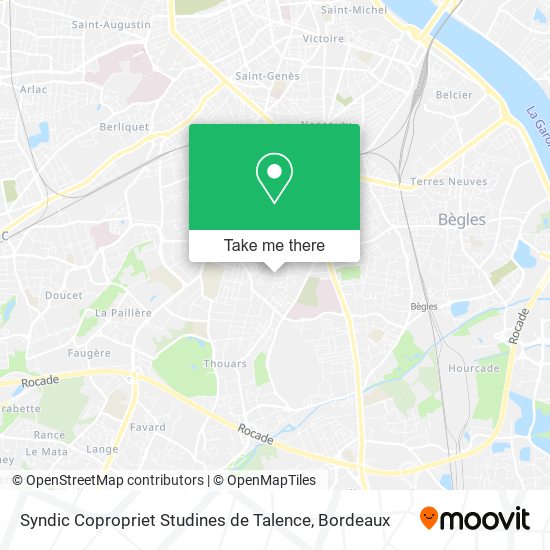Syndic Copropriet Studines de Talence map