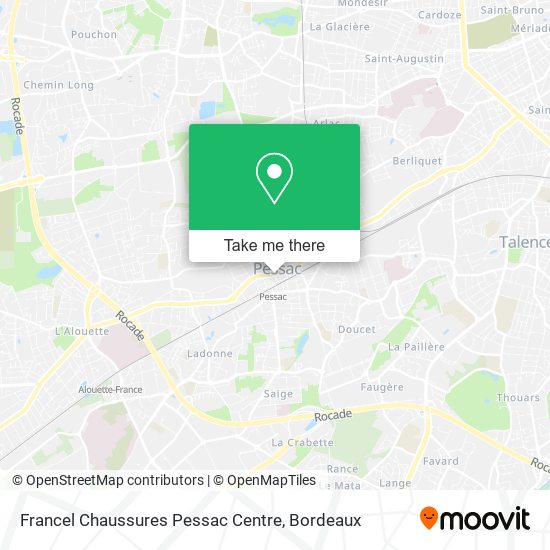 Francel Chaussures Pessac Centre map