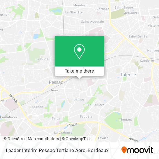 Leader Intérim Pessac Tertiaire Aéro map