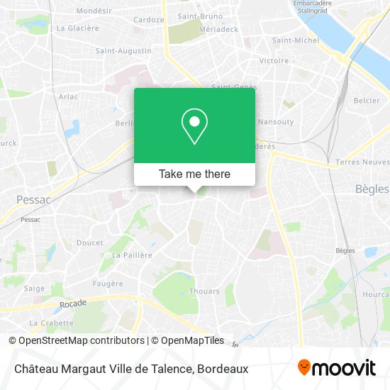 Château Margaut Ville de Talence map