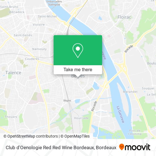 Club d'Oenologie Red Red Wine Bordeaux map