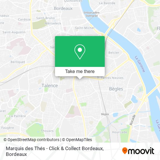 Marquis des Thés - Click & Collect Bordeaux map