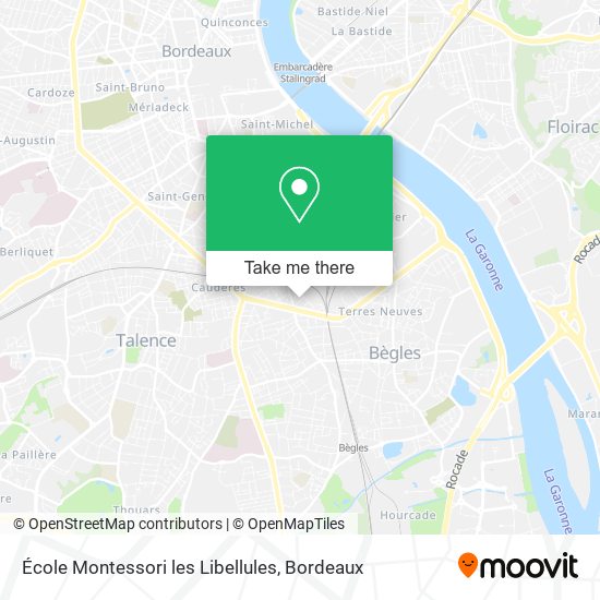 Mapa École Montessori les Libellules