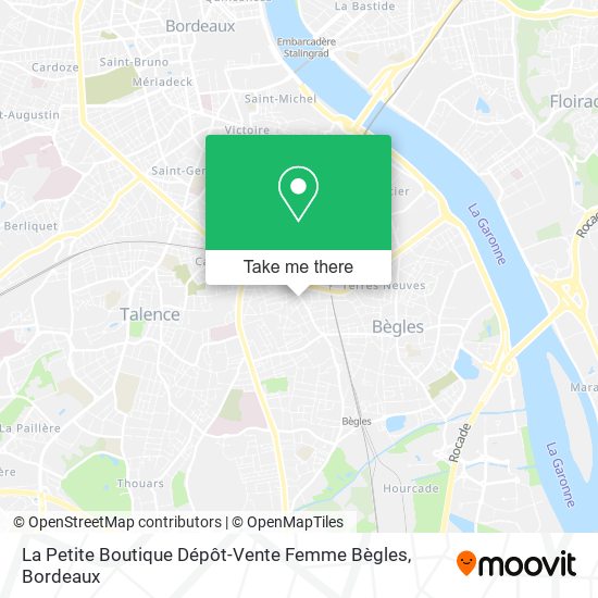 La Petite Boutique Dépôt-Vente Femme Bègles map