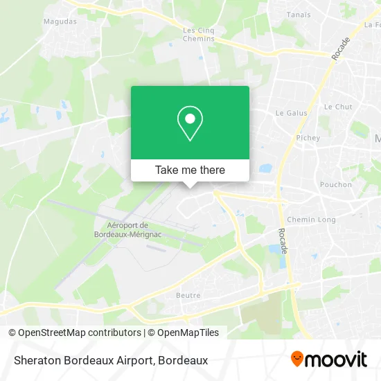 Sheraton Bordeaux Airport map