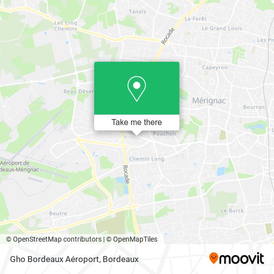 Gho Bordeaux Aéroport map