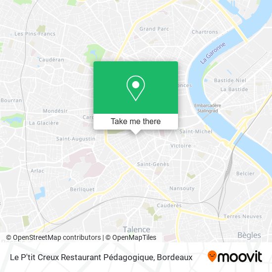 Le P'tit Creux Restaurant Pédagogique map