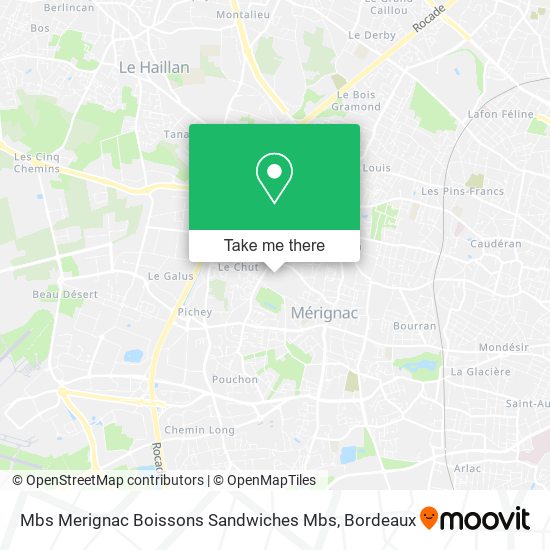 Mapa Mbs Merignac Boissons Sandwiches Mbs