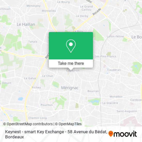 Keynest - smart Key Exchange - 58 Avenue du Bédat map