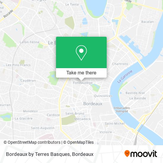 Bordeaux by Terres Basques map