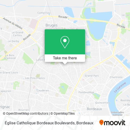 Église Catholique Bordeaux Boulevards map