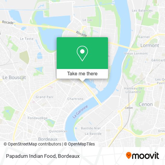 Papadum Indian Food map