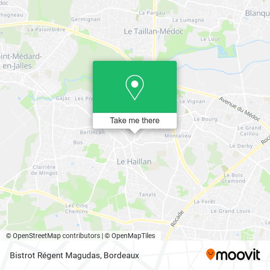 Bistrot Régent Magudas map