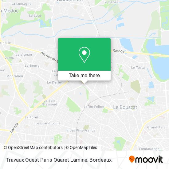 Travaux Ouest Paris Ouaret Lamine map