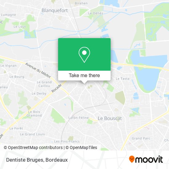 Dentiste Bruges map
