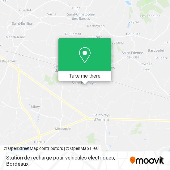 Station de recharge pour véhicules électriques map