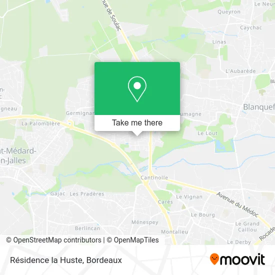 Résidence la Huste map