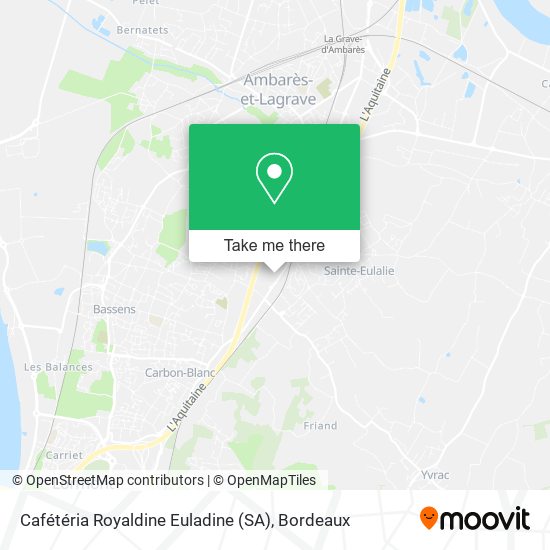 Mapa Cafétéria Royaldine Euladine (SA)