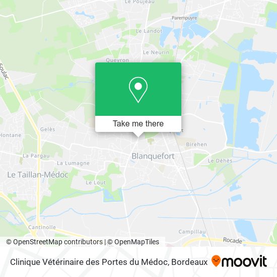 Mapa Clinique Vétérinaire des Portes du Médoc