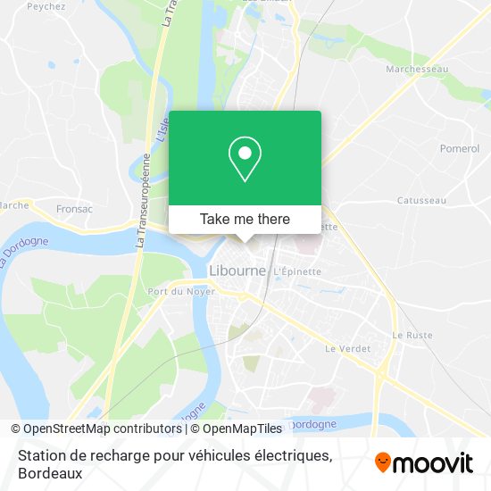 Station de recharge pour véhicules électriques map