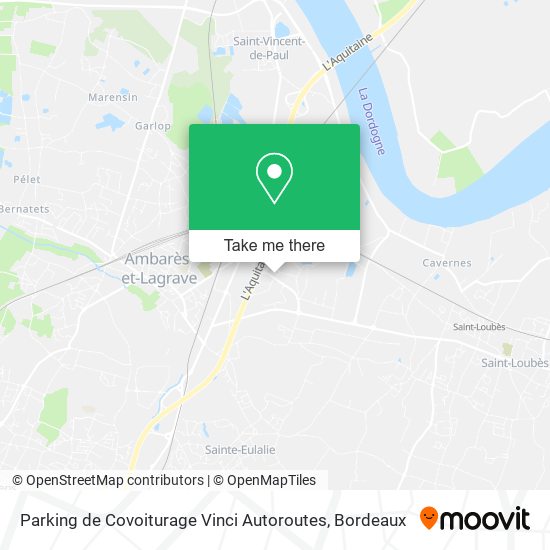 Parking de Covoiturage Vinci Autoroutes map
