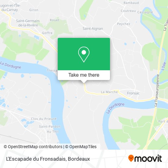 L'Escapade du Fronsadais map