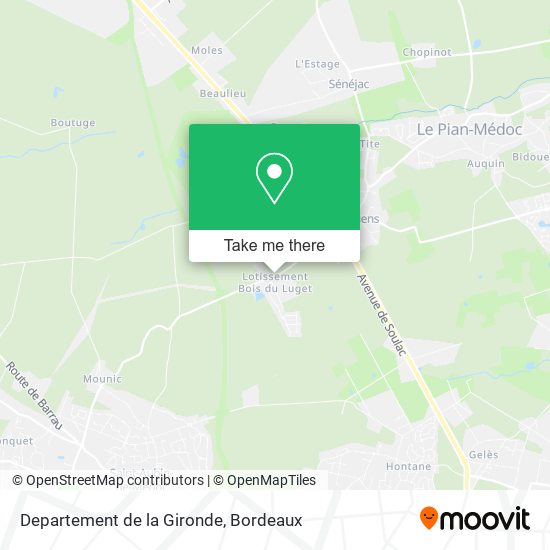 Departement de la Gironde map