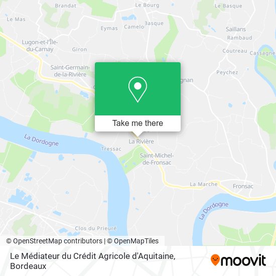 Le Médiateur du Crédit Agricole d'Aquitaine map