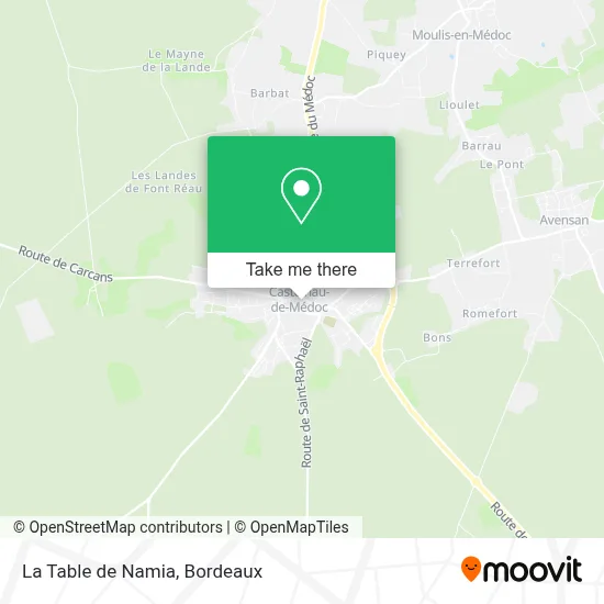 La Table de Namia map