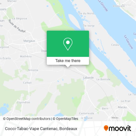 Cocci-Tabac-Vape Cantenac map