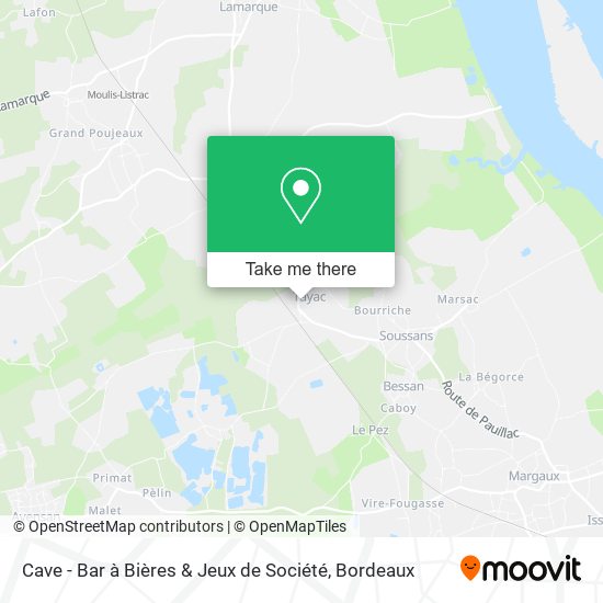 Cave - Bar à Bières & Jeux de Société map