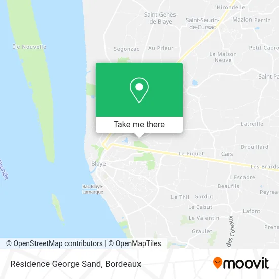Résidence George Sand map