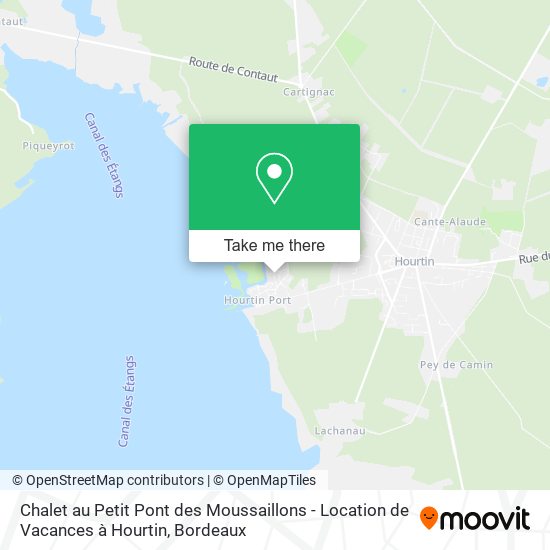 Mapa Chalet au Petit Pont des Moussaillons - Location de Vacances à Hourtin