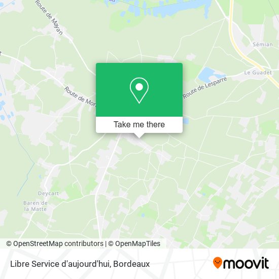 Libre Service d'aujourd'hui map