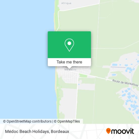 Médoc Beach Holidays map