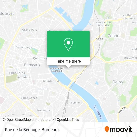 Rue de la Benauge map