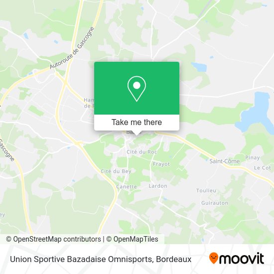 Union Sportive Bazadaise Omnisports map