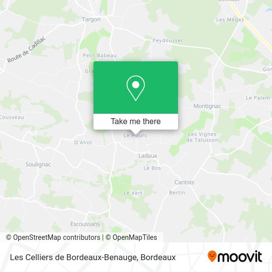 Les Celliers de Bordeaux-Benauge map